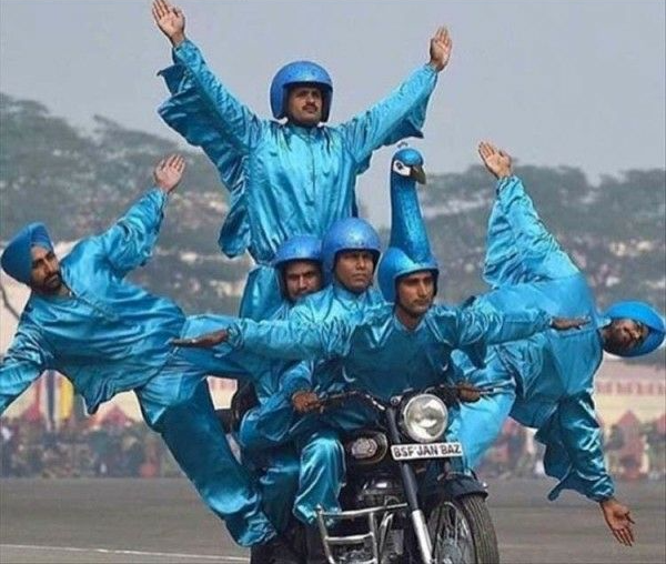 Blue Bike Squad Blank Meme Template