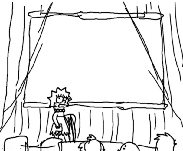 Lisa Simpson drawing | image tagged in memes,blank transparent square | made w/ Imgflip meme maker