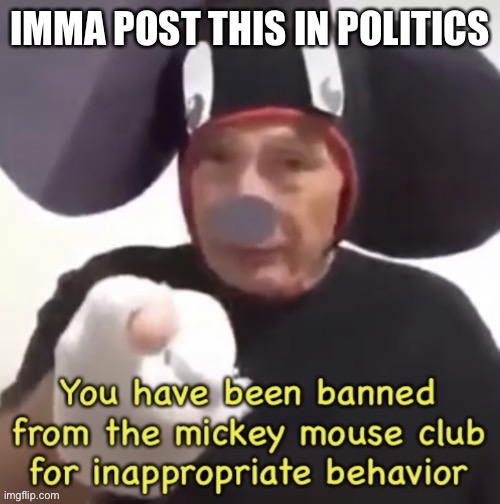 IMMA POST THIS IN POLITICS | made w/ Imgflip meme maker
