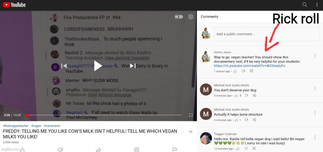 Rick roll | made w/ Imgflip meme maker