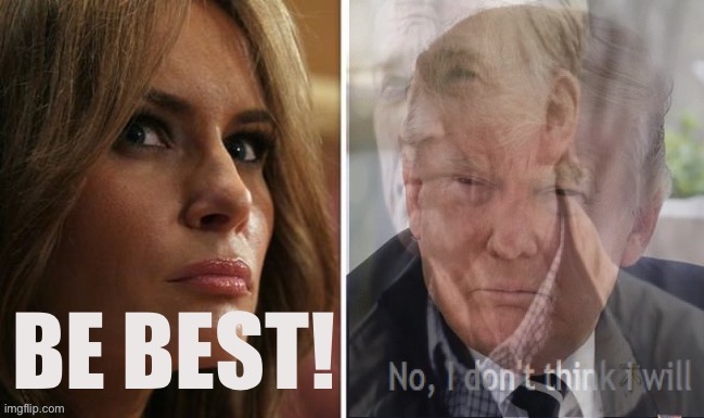 One of the components of her initiative was, I shit you not, stopping cyberbullying. Trump didn’t get the memo | image tagged in melania vs donald trump be best | made w/ Imgflip meme maker