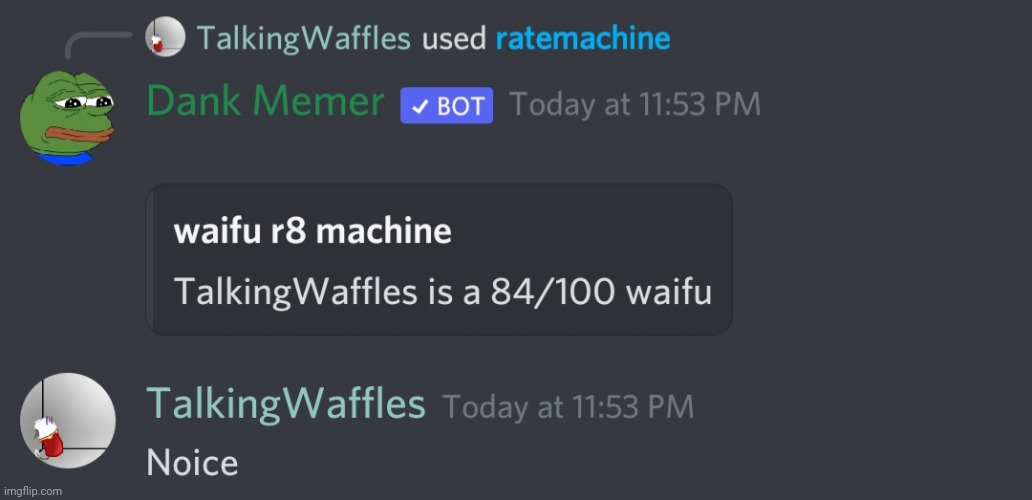 Waifu of the night of pain 2: electric boogaloo | made w/ Imgflip meme maker