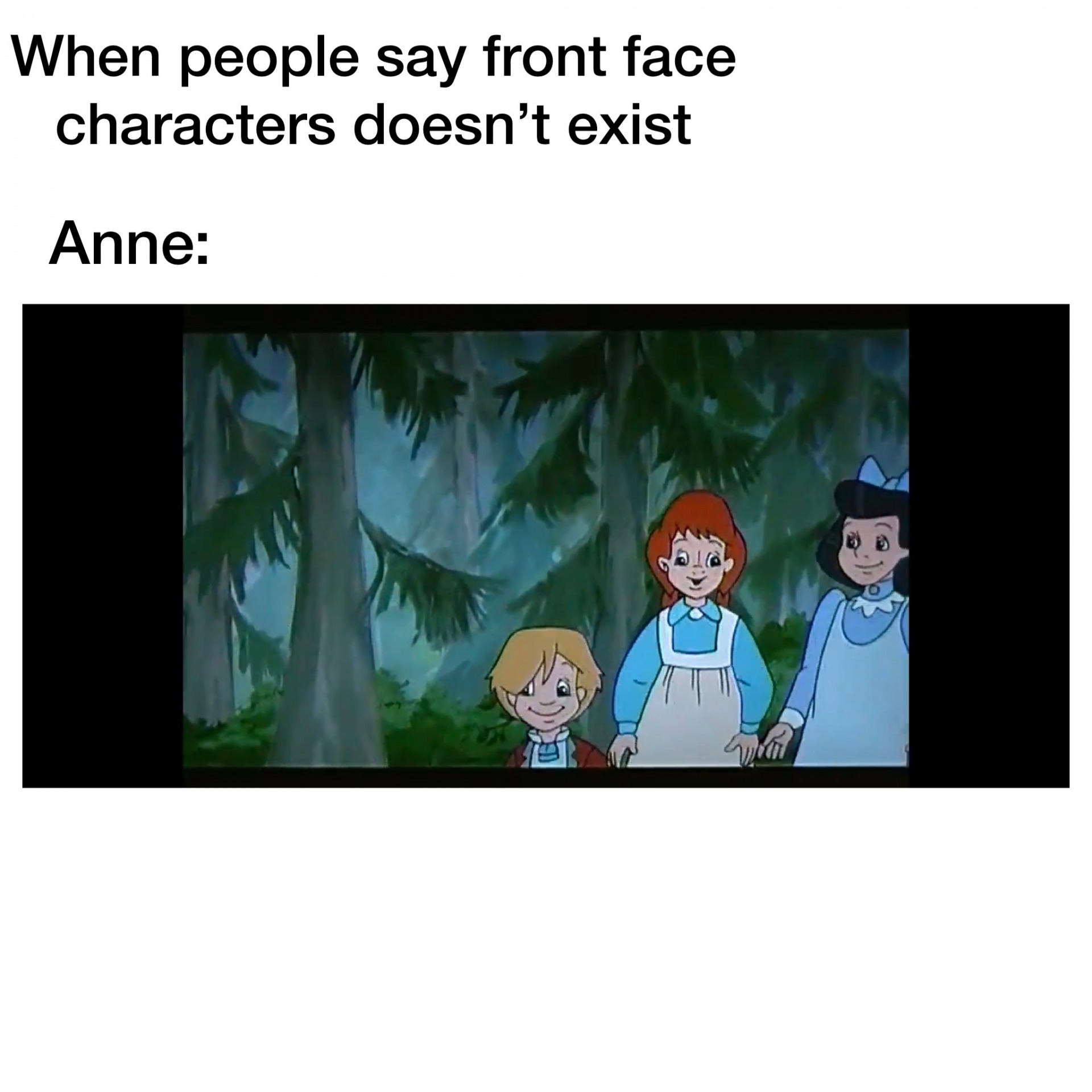 Front face Anne Blank Meme Template