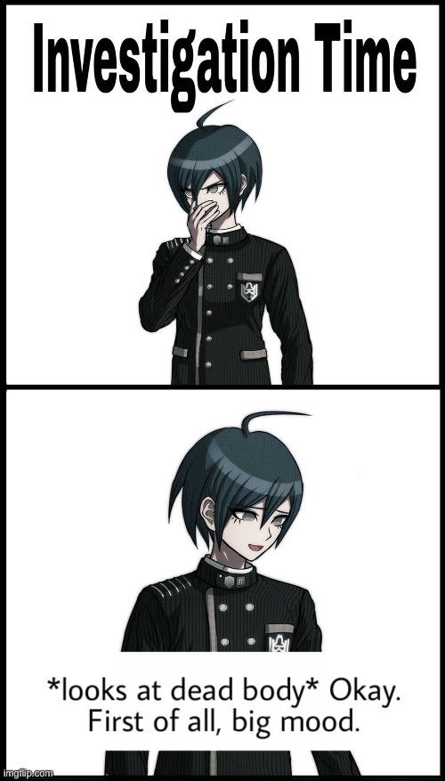 I'm in love... -kokichi kinny. (I think I might actually kin Saihara tho.) | image tagged in shuichi saihara,ultimate detective shuichi,danganronpav3 killing harmony,ultimate supreme leader oma | made w/ Imgflip meme maker