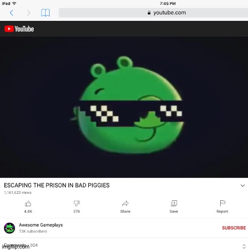 Glad this guy is still making Bad Piggies content, this channel was my favorite. | made w/ Imgflip meme maker