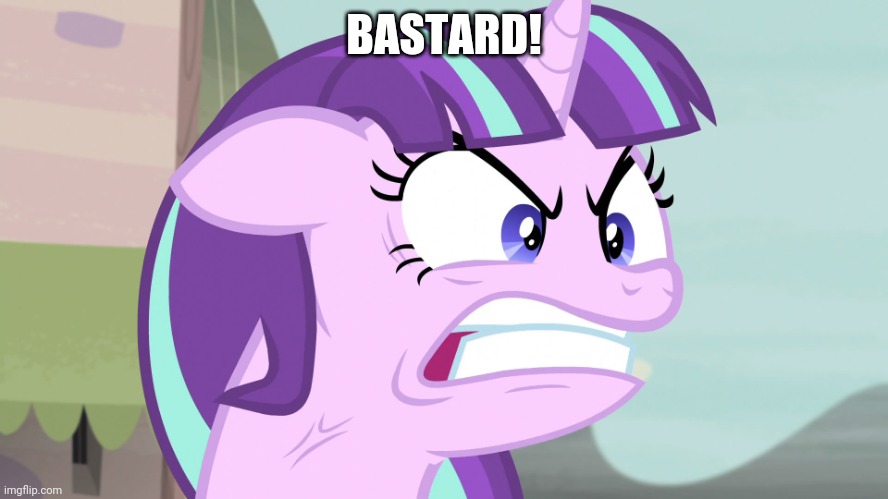 QUIET!! (MLP) | BASTARD! | image tagged in quiet mlp | made w/ Imgflip meme maker