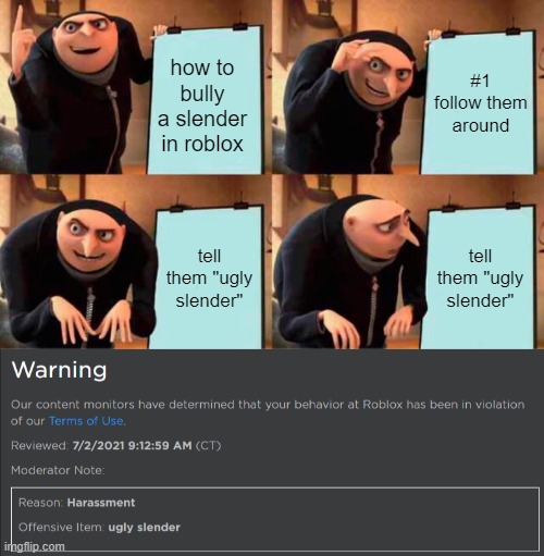 Gru tries putting his Roblox name - Imgflip