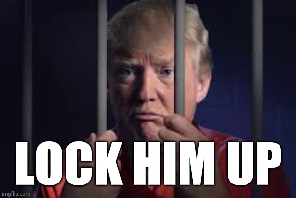 Trump jail | LOCK HIM UP | image tagged in trump jail | made w/ Imgflip meme maker