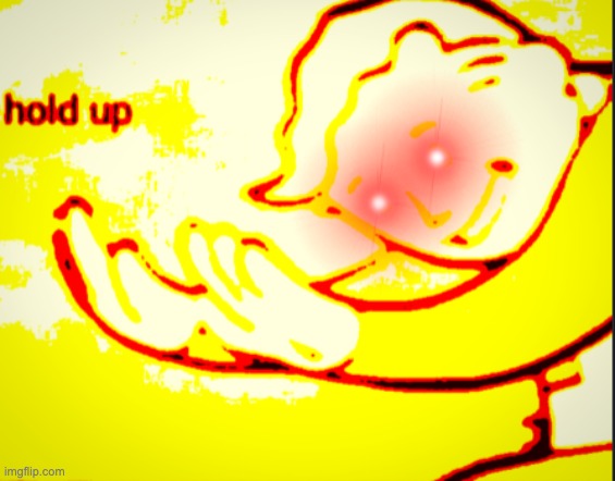 Deep fried hold up | image tagged in deep fried hold up | made w/ Imgflip meme maker