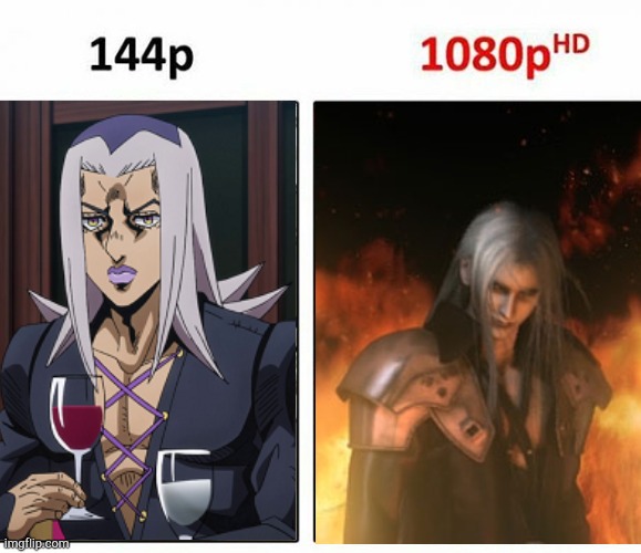 True tho | image tagged in abbacchio joins in the fun,sephiroth | made w/ Imgflip meme maker