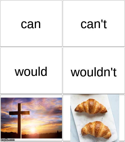 can; can't; would; wouldn't | image tagged in memes | made w/ Imgflip meme maker