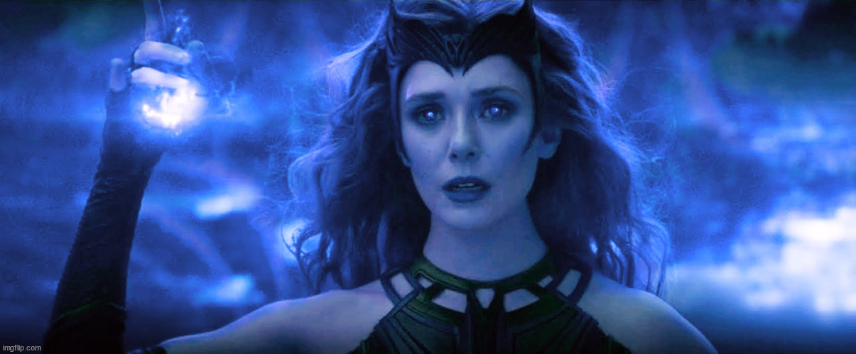 The Sapphire Witch (I made this myself) | image tagged in wandavision | made w/ Imgflip meme maker