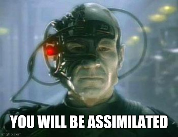 The Borg | YOU WILL BE ASSIMILATED | image tagged in the borg | made w/ Imgflip meme maker
