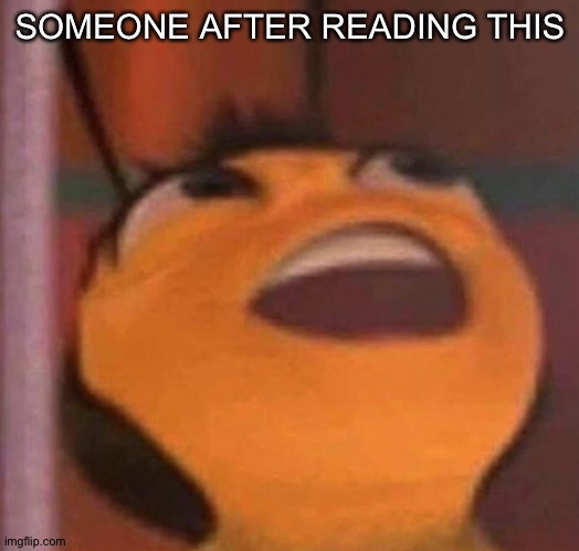Bee Movie | SOMEONE AFTER READING THIS | image tagged in bee movie | made w/ Imgflip meme maker