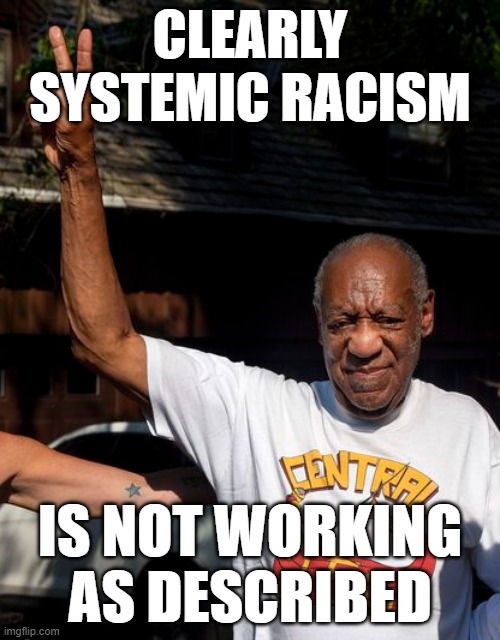 CLEARLY
SYSTEMIC RACISM; IS NOT WORKING AS DESCRIBED | made w/ Imgflip meme maker