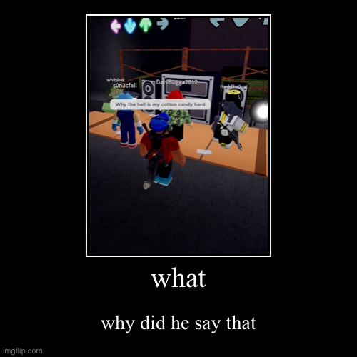 Why the hell is my cotton candy hard | image tagged in funny,demotivationals,roblox,cursed roblox image,cussing | made w/ Imgflip demotivational maker