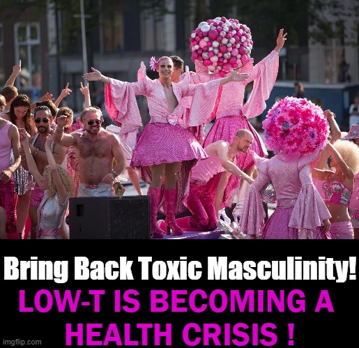 Welcome to the Twilight Zone. | Bring Back Toxic Masculinity! LOW-T IS BECOMING A 
HEALTH CRISIS ! | image tagged in politics,liberalism,leftism,democrats | made w/ Imgflip meme maker