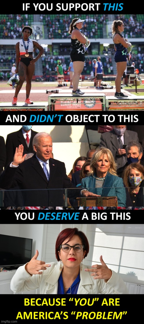 You Have No One To Blame ... But Yourself. | image tagged in athletes,joe biden,democrats,liberals,protest,america | made w/ Imgflip meme maker