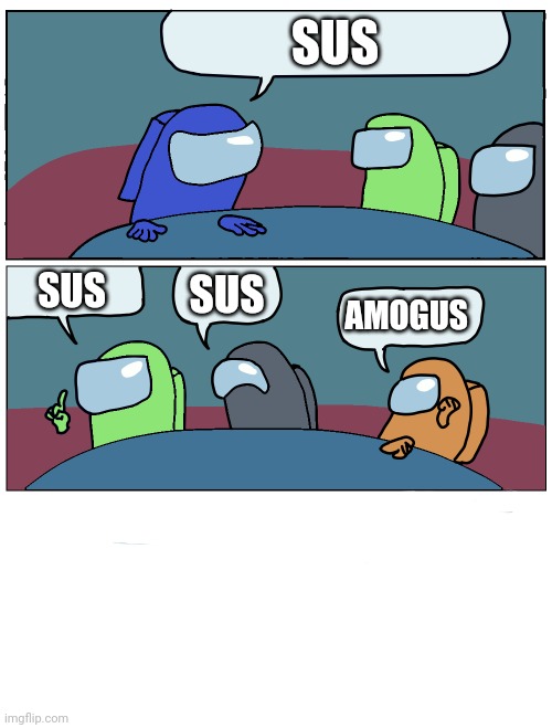 Among Us Meeting | SUS; SUS; SUS; AMOGUS | image tagged in among us meeting | made w/ Imgflip meme maker