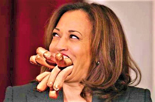 High Quality kamala loves hot dogs Blank Meme Template