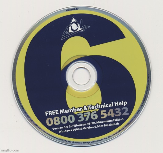AOL 6! | image tagged in aol 6 | made w/ Imgflip meme maker