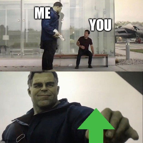 Hulk Taco | YOU ME | image tagged in hulk taco | made w/ Imgflip meme maker