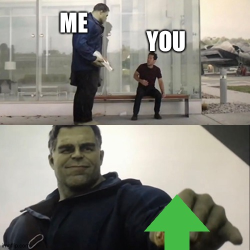 Hulk Taco | YOU ME | image tagged in hulk taco | made w/ Imgflip meme maker