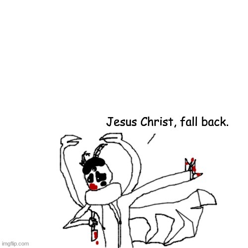 Carlos "Jesus Christ, fall back." | image tagged in carlos jesus christ fall back | made w/ Imgflip meme maker