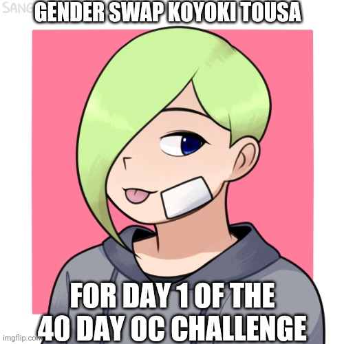 Gender swap koyoki Tousa by whatifqwertywasu |  GENDER SWAP KOYOKI TOUSA; FOR DAY 1 OF THE 40 DAY OC CHALLENGE | image tagged in gender swap koyoki tousa by whatifqwertywasu | made w/ Imgflip meme maker