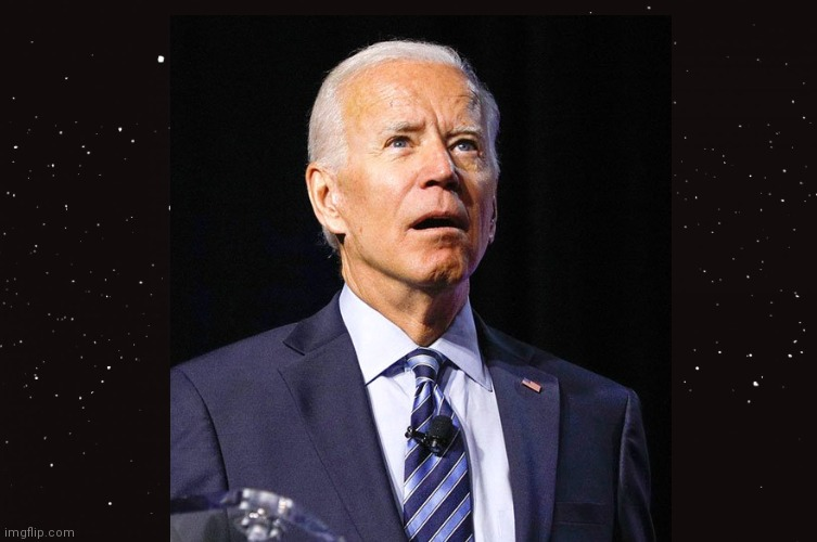 Joe Biden confused space background Blank Meme Template