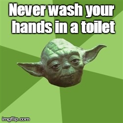Sage Advice | image tagged in memes,advice yoda,sage advice,advice,toilet,funny | made w/ Imgflip meme maker