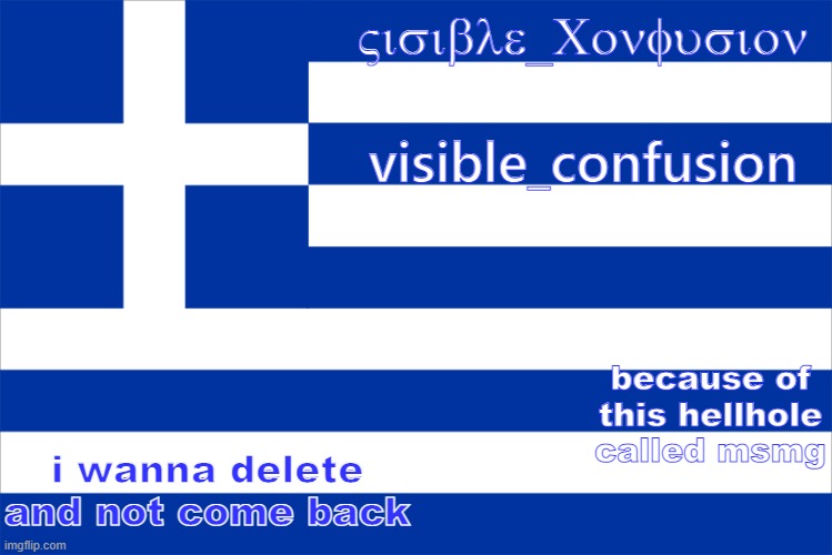 bob | because of this hellhole called msmg; i wanna delete and not come back | image tagged in visiblepgreektemp | made w/ Imgflip meme maker