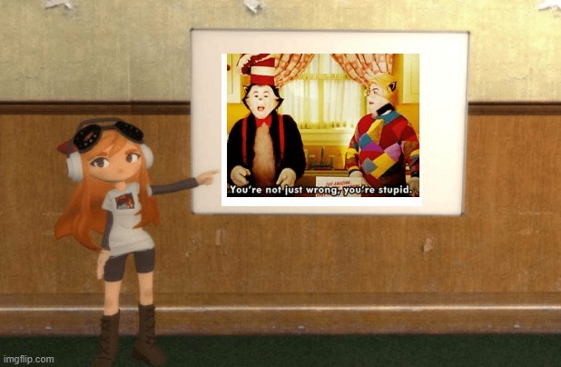 SMG4s Meggy pointing at board | image tagged in smg4s meggy pointing at board | made w/ Imgflip meme maker