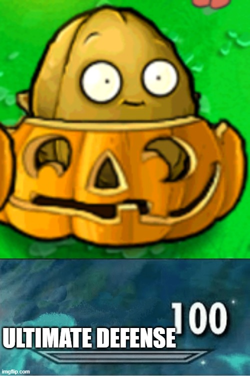 ULTIMATE DEFENSE | image tagged in pvz template,skyrim 100 blank | made w/ Imgflip meme maker