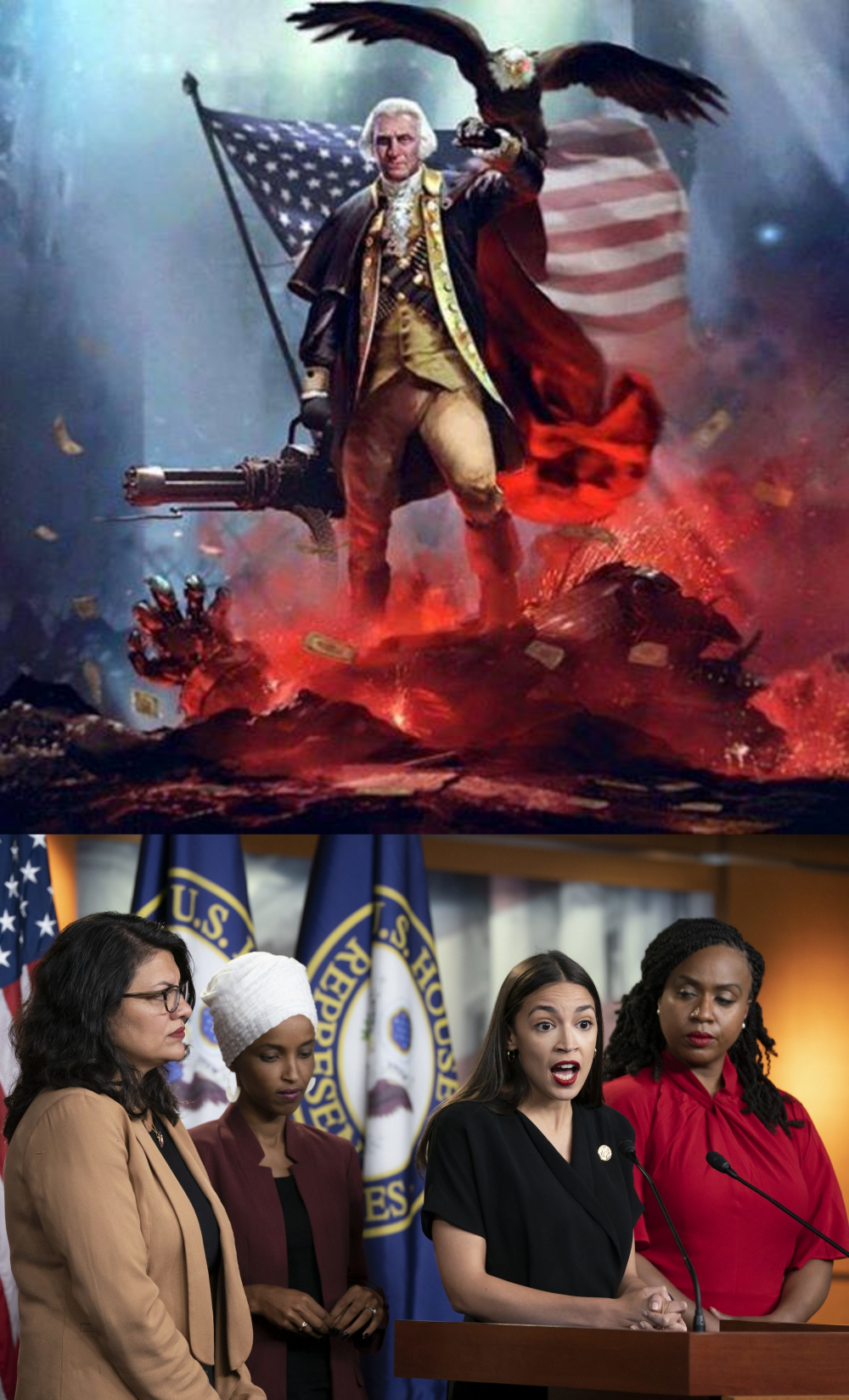 America vs terrorists Blank Meme Template
