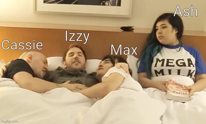 Ash; Izzy; Cassie; Max | made w/ Imgflip meme maker