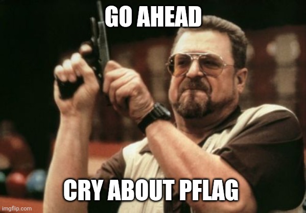 Please get rid of gay pride | GO AHEAD; CRY ABOUT PFLAG | image tagged in memes,am i the only one around here | made w/ Imgflip meme maker