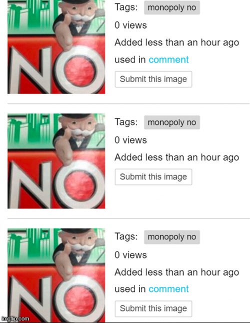 monopoly no no no | image tagged in monopoly no no no | made w/ Imgflip meme maker