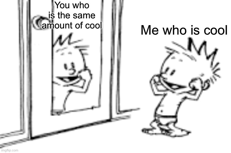 Me who is cool You who is the same amount of cool | made w/ Imgflip meme maker