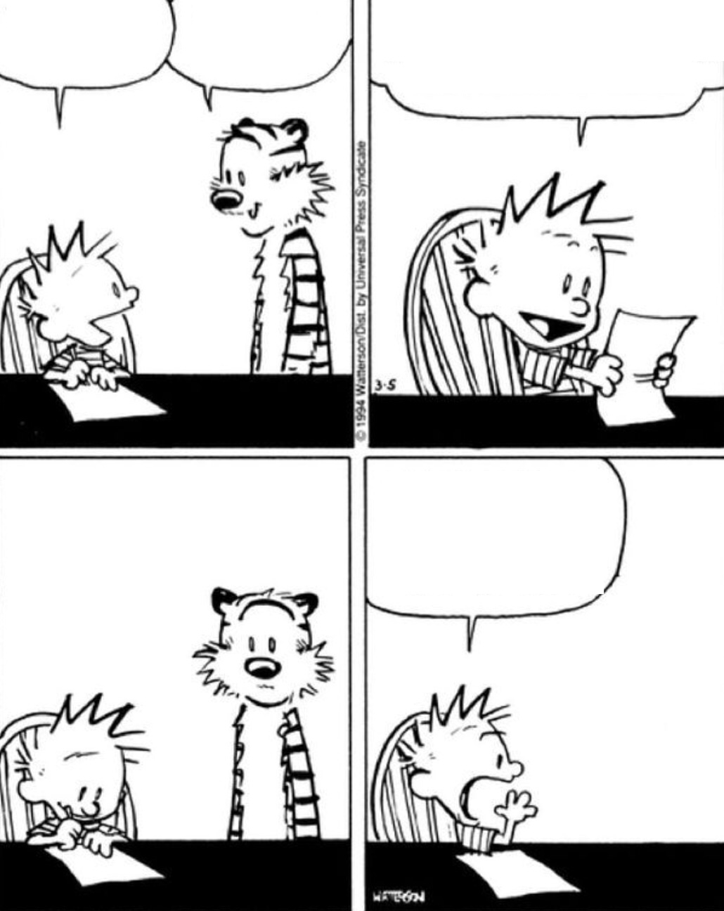 Yeet The Calvin Blank Meme Template