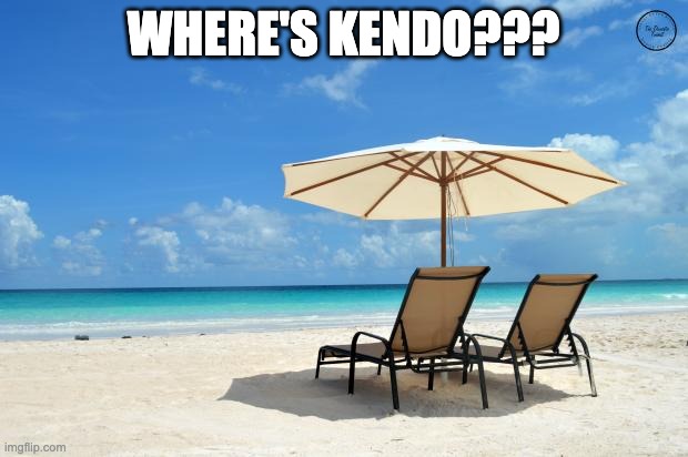 kendo | WHERE'S KENDO??? | image tagged in beach | made w/ Imgflip meme maker