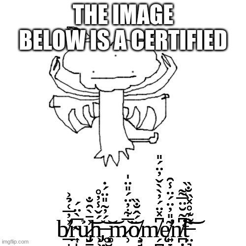 Carlos Tree bruh moment | THE IMAGE BELOW IS A CERTIFIED | image tagged in carlos tree bruh moment | made w/ Imgflip meme maker