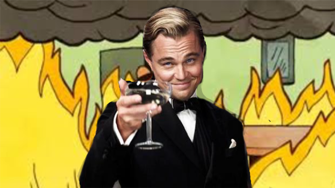 High Quality Gatsby in Flames Blank Meme Template
