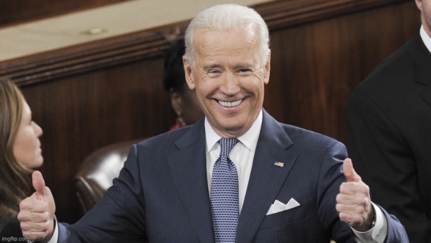 Joe Biden Thumbs Up | image tagged in joe biden thumbs up | made w/ Imgflip meme maker