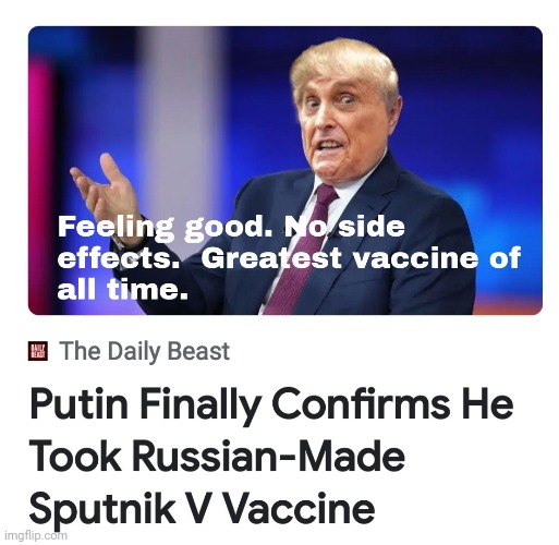 Putin Pootin | image tagged in sputnik v,covid,anti-vaxxers,putin,trump | made w/ Imgflip meme maker