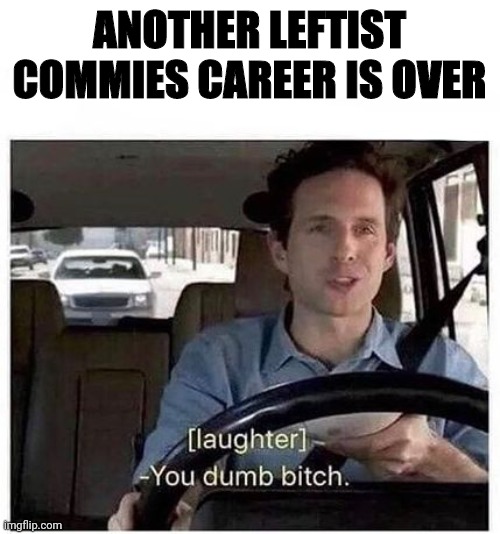 You dumb bitch | ANOTHER LEFTIST COMMIES CAREER IS OVER | image tagged in you dumb bitch | made w/ Imgflip meme maker