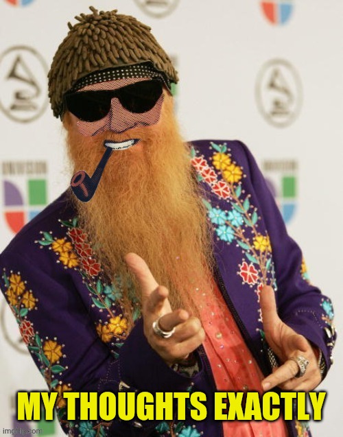 ZZ TOP Dr.Strangmeme | MY THOUGHTS EXACTLY | image tagged in zz top dr strangmeme | made w/ Imgflip meme maker