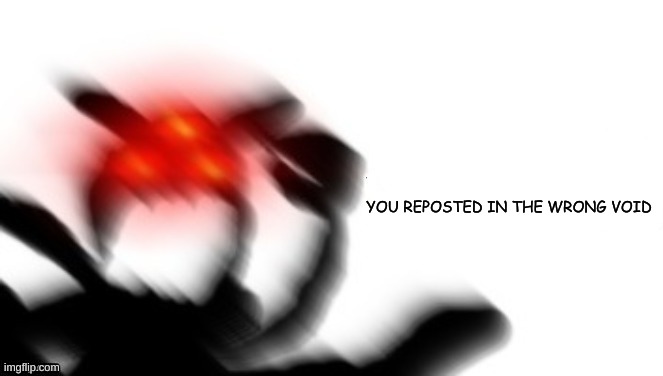 or something | YOU REPOSTED IN THE WRONG VOID | made w/ Imgflip meme maker