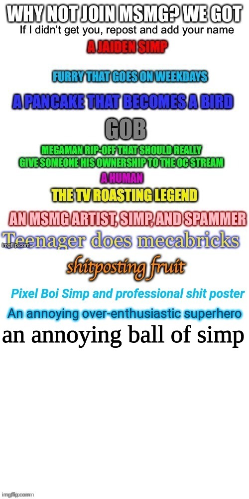 an annoying ball of simp | made w/ Imgflip meme maker