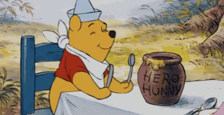 High Quality Pooh waiting for honey Blank Meme Template